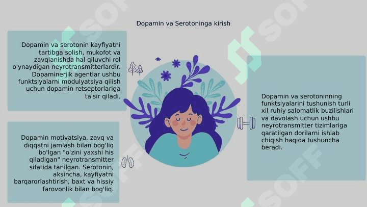 Dofamin va dofaminergik vositalar. Serotonin va ko'rsatish 3