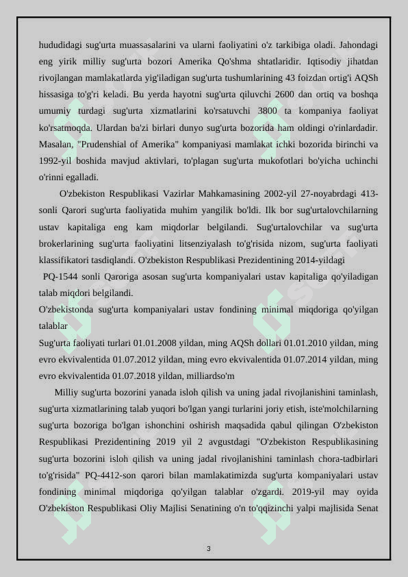 Sug’urta kompaniyasining tashkiliy tuzilishi. 3