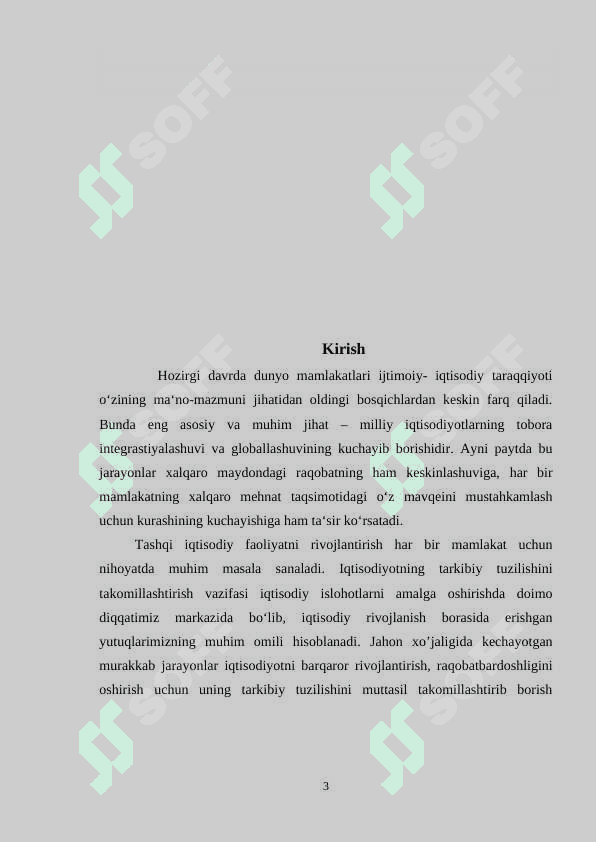 Jahon xoʻjaligi taraqqiyotining xozirgi zamon xususiyatlari 3