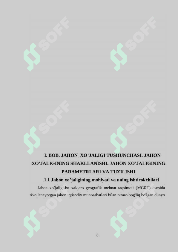 Jahon xoʻjaligi taraqqiyotining xozirgi zamon xususiyatlari 6