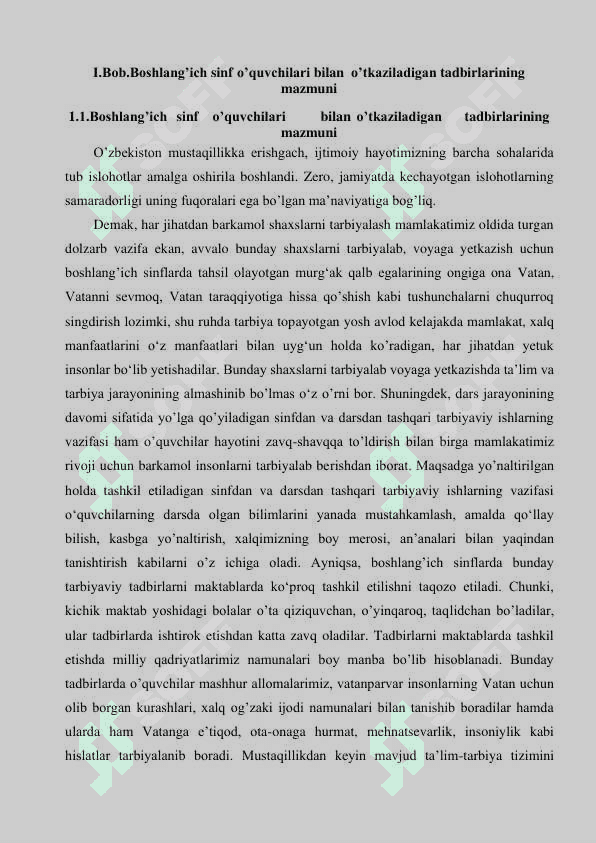 KURS ISHI. BOSHLANG'ICH TA’LIMDA OMMOVAIY TADBIRLARINI TASHKIL ETISH 4