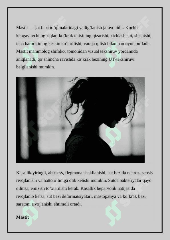 Mastit kasalligi 2