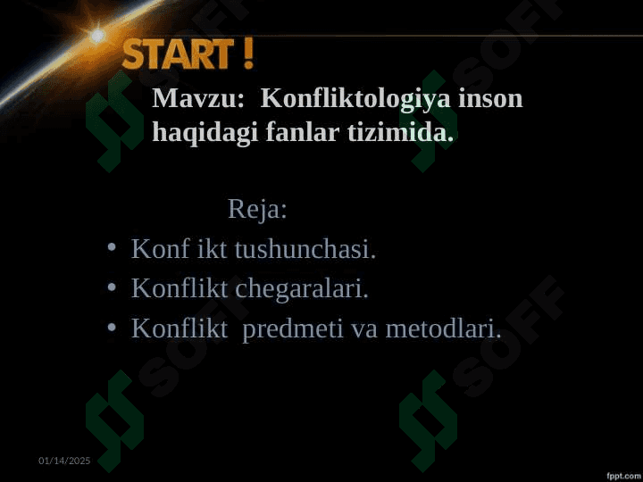 Konfliktologiya inson haqidagi fanlar tizimida 2