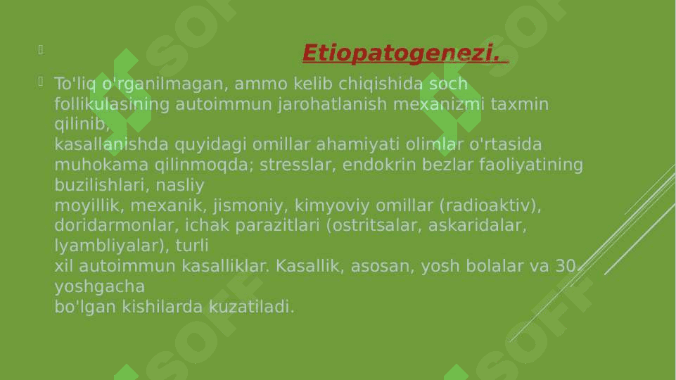 Alopetsiyani zamonaviy davolash ppt 3