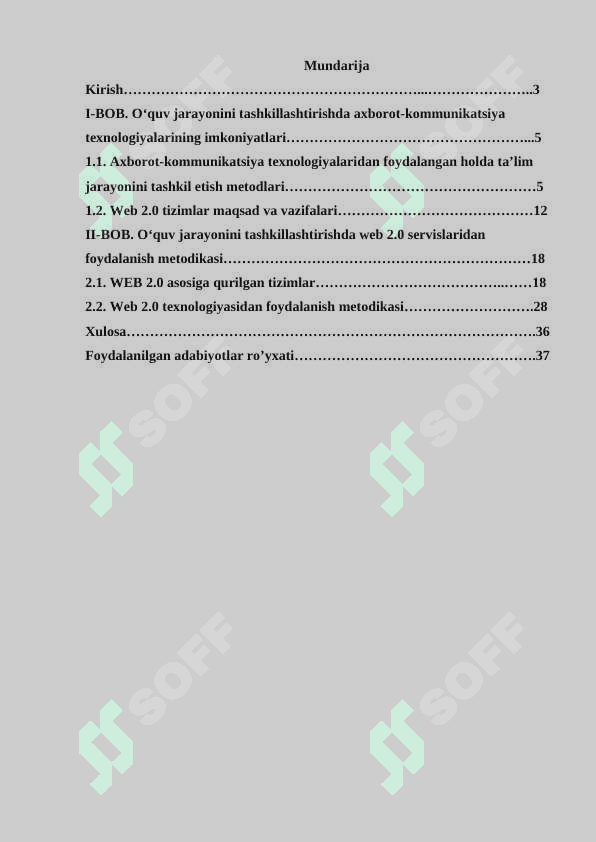 Web 2.0 servislar orqali oʻquv jarayonini tashkil etish 2