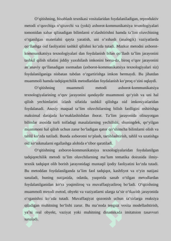 Web 2.0 servislar orqali oʻquv jarayonini tashkil etish 8