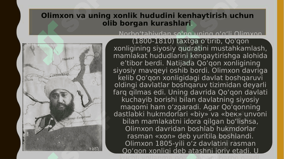 XIX asr o‘rtalarida Qo‘qon xonligi 5