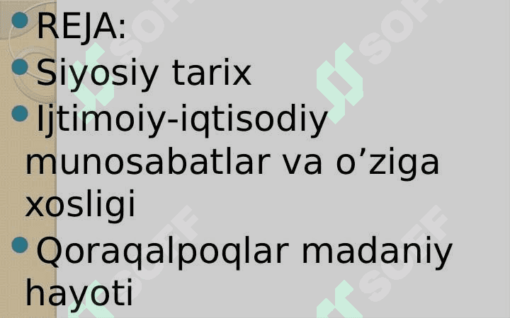 XVI - XIX asrning ikkinchi yarmida qoraqalpoqlar 2