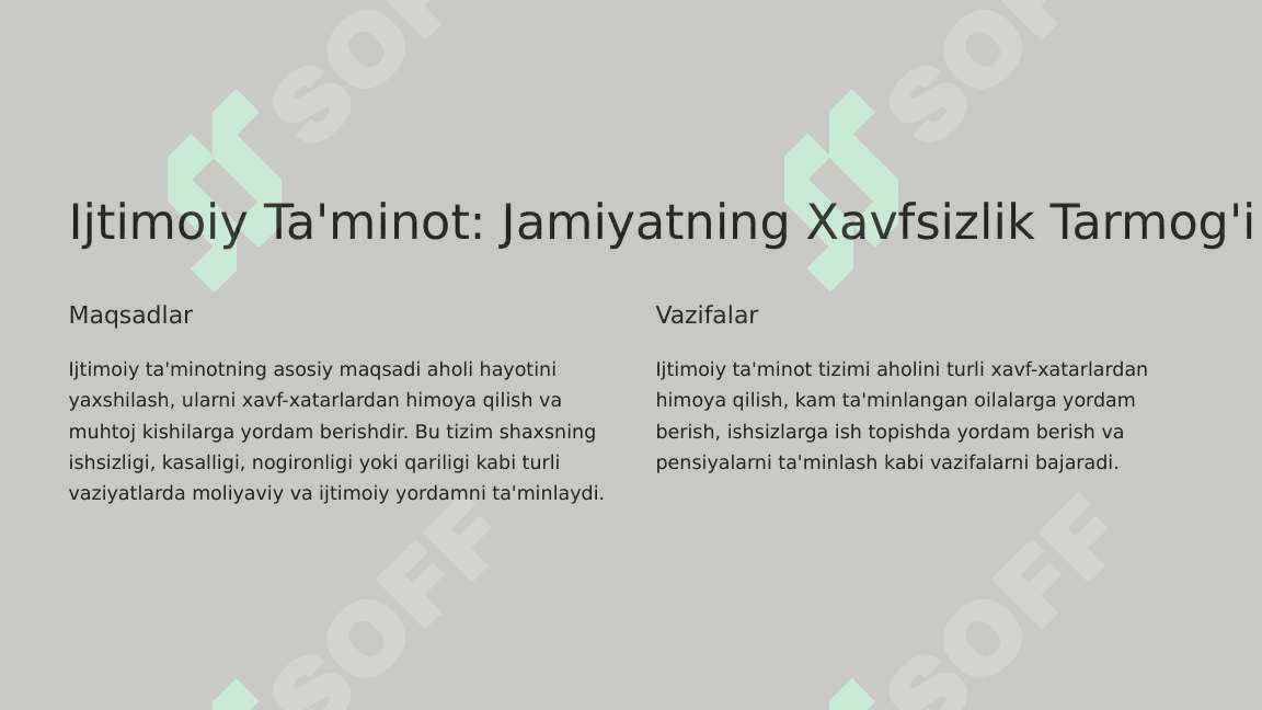 Ijtimoiy ta'minot, davlat krediti, sug'urta 2