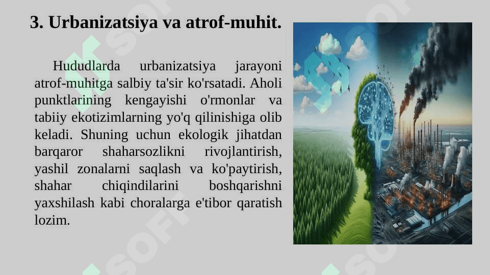 Hududlаr tаrаqqiyotining ekоlоgik jihаtlаri vа tаbiаtdаn fоydаlаnishning mintаqаviy muаmmоlаri 6