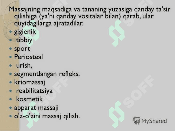 Davolovchi massaj 2