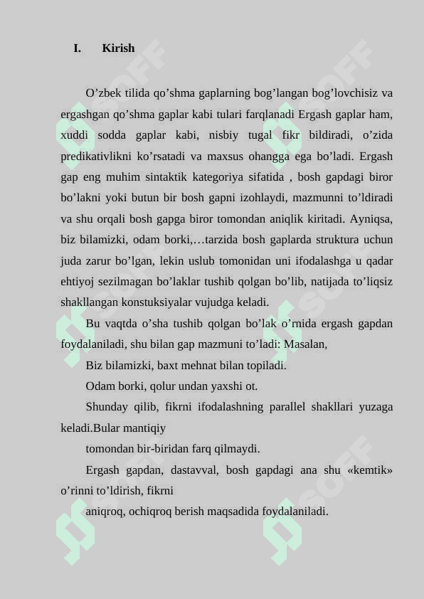 Ergashgan qo'shma gap. kurs ishi 2