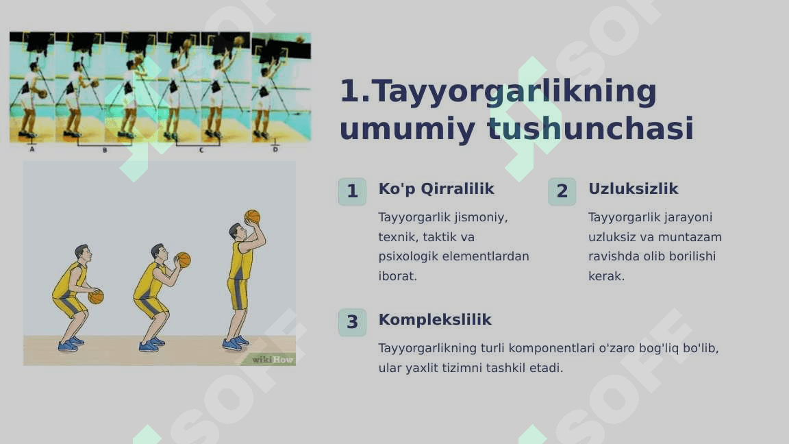 Basketbol o‘yinida tayyorgarlik turlarining ahamiyati. 2