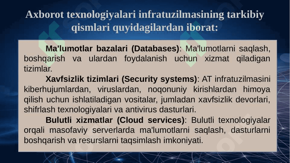 IQTISODIYOTDA AXBOROT TEXNOLOGIYALARINING INFRATUZILMASI 5