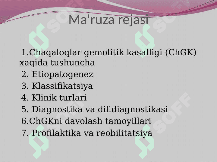 Chaqaloq gemolitik kasalliklari ppt 2