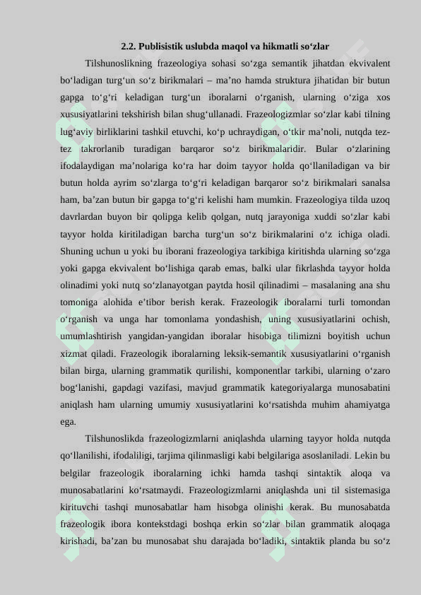 Maqol va hikmatli so‘zlarning so‘zlashuv, publisistik va badiiy nutqda qo‘llanilishi 7
