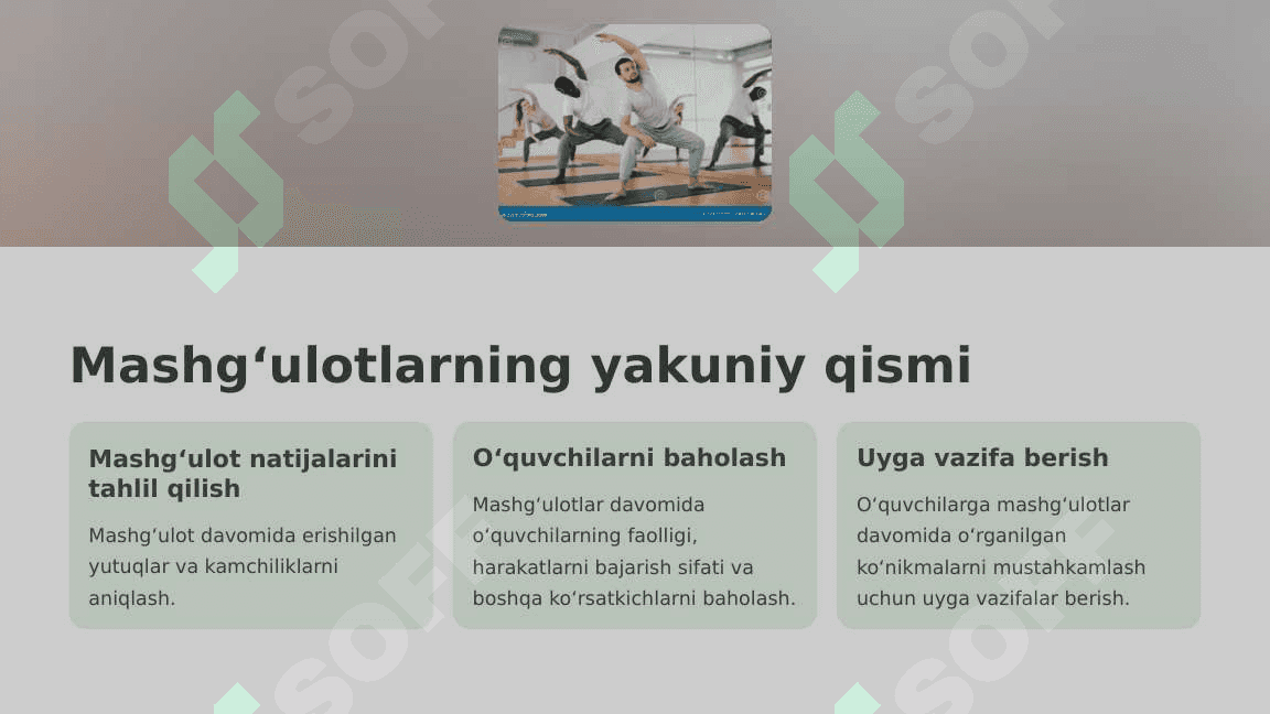 Mashgʻulotlarining uslubiy xususiyatlari 7