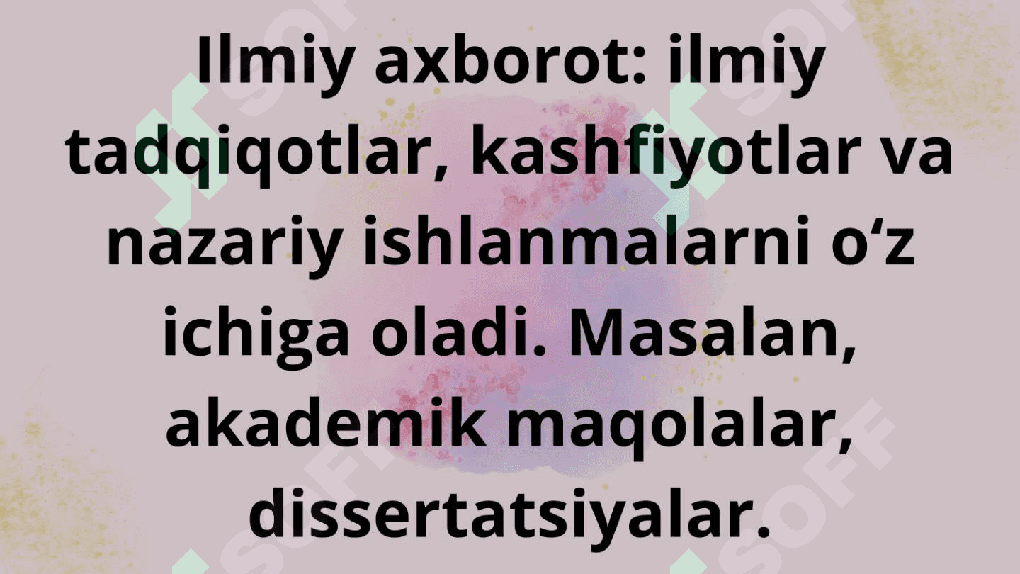 Axborot nima va uning manbalari 4