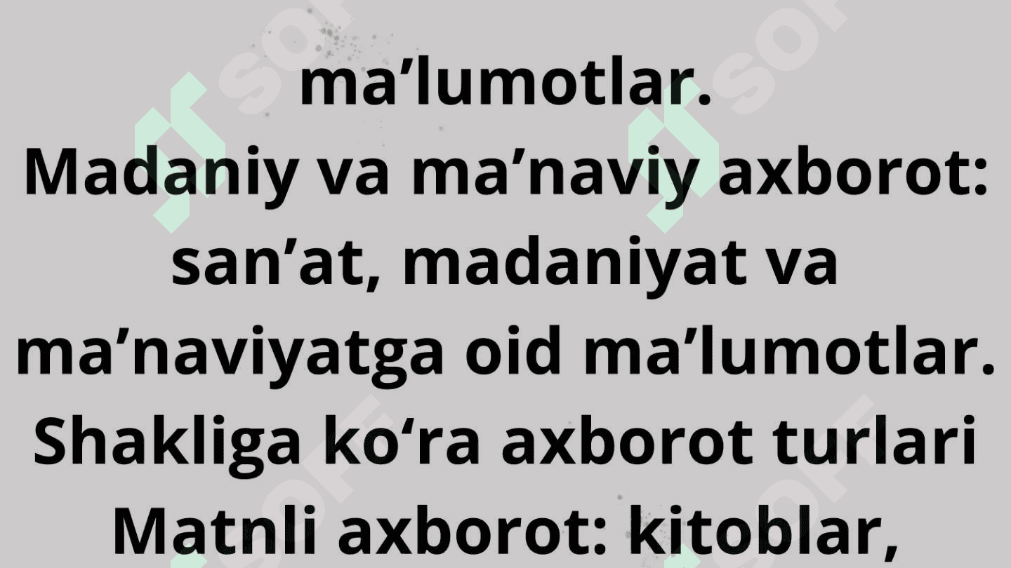 Axborot nima va uning manbalari 7