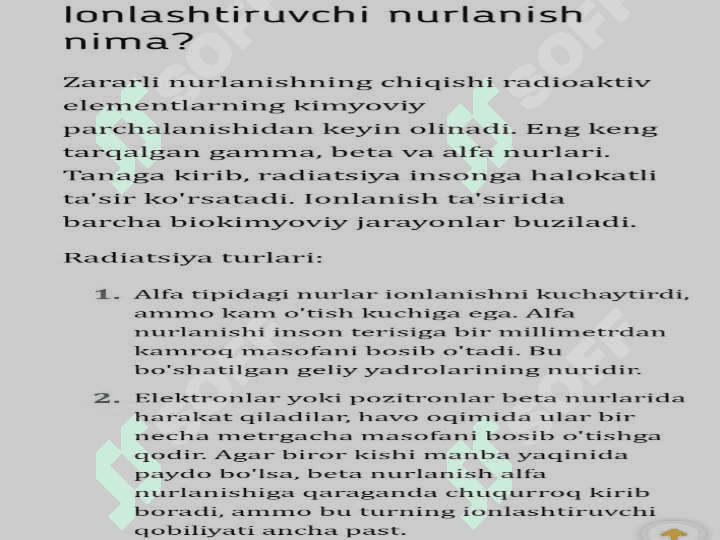 Ionlashtiruvchi nurlarni xujayraga ta'siri 3