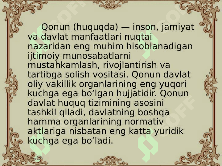 O‘zbekiston Respublikasi Konstitutsiyasida advakaturaning o‘rni 3