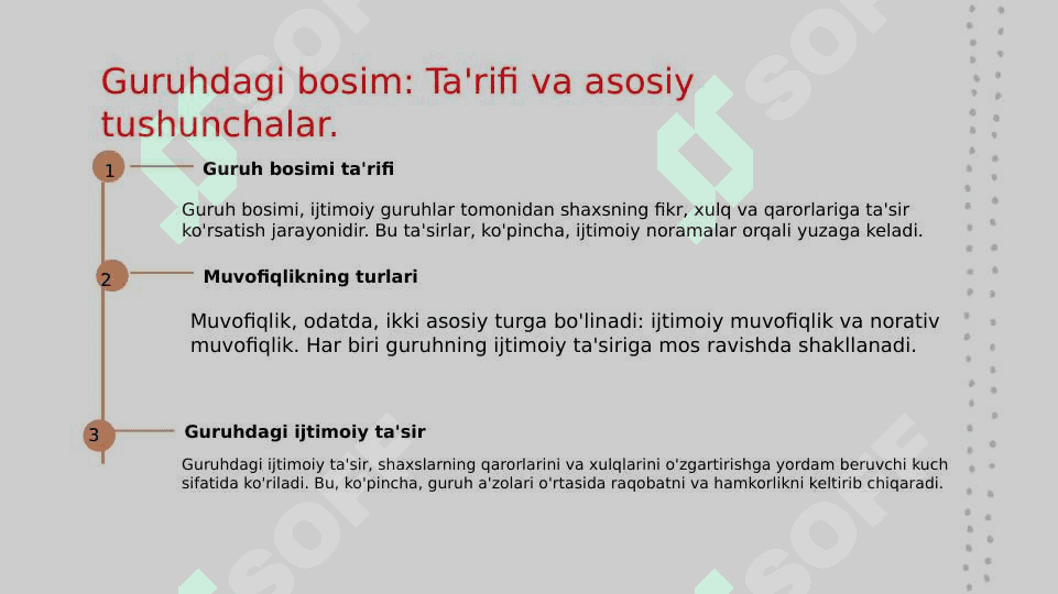 Гурух босим конформлик турлари. 3