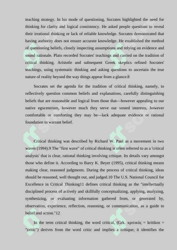 Critical analysis and reflection on source materials 3