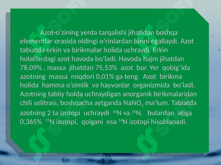 AZOT VA UNING BIRIKMALARI 7