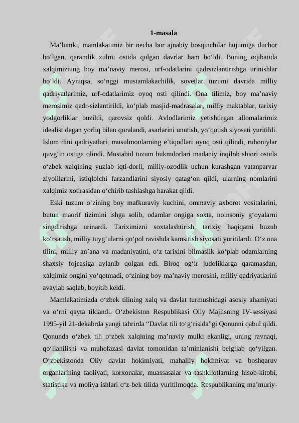 O'zbekistonning mustaqillik yillarida ma'naviy-madaniy taraqqiyoti 2