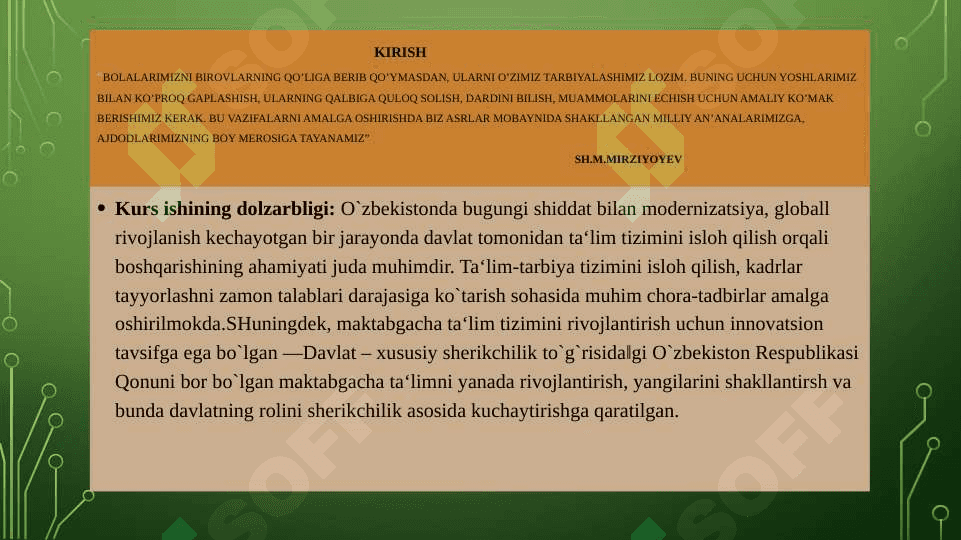 Maktabgacha ta`lim va tarbiya sohasini tartibga solish 2