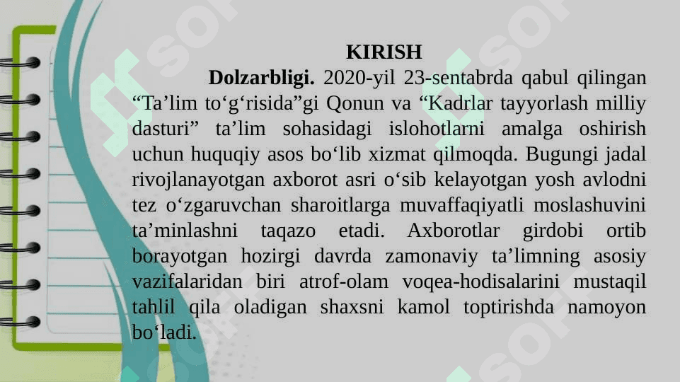 BOSHLANG’ICH TA’LIMDA TARBIYA JARAYONINI DEMOKTARLASHTIRISH 3