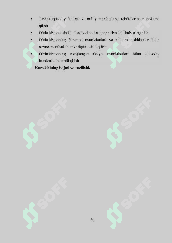 O‘ZBEKISTONNING DUNYONING RIVOJLANGAN DAVLATLARI BILAN IQTISODIY HAMKORLIGI 6