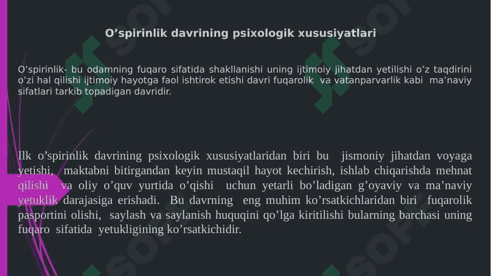 O’spirinlik davrida oquv faoliyati. O’spirinlarda kasb tanlash muammolari va yechimlar 3