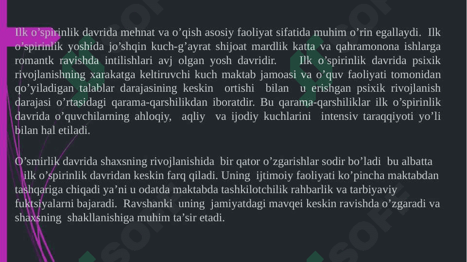 O’spirinlik davrida oquv faoliyati. O’spirinlarda kasb tanlash muammolari va yechimlar 4