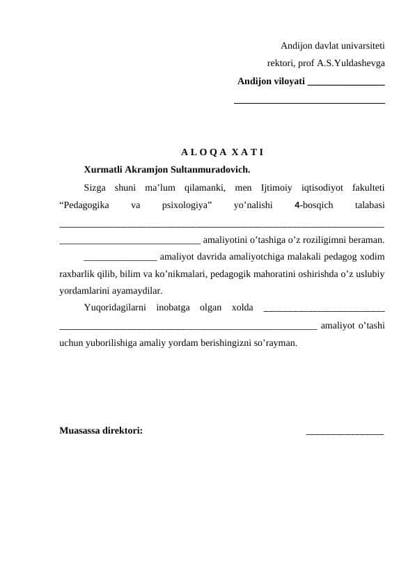 ALOQA XATI 1
