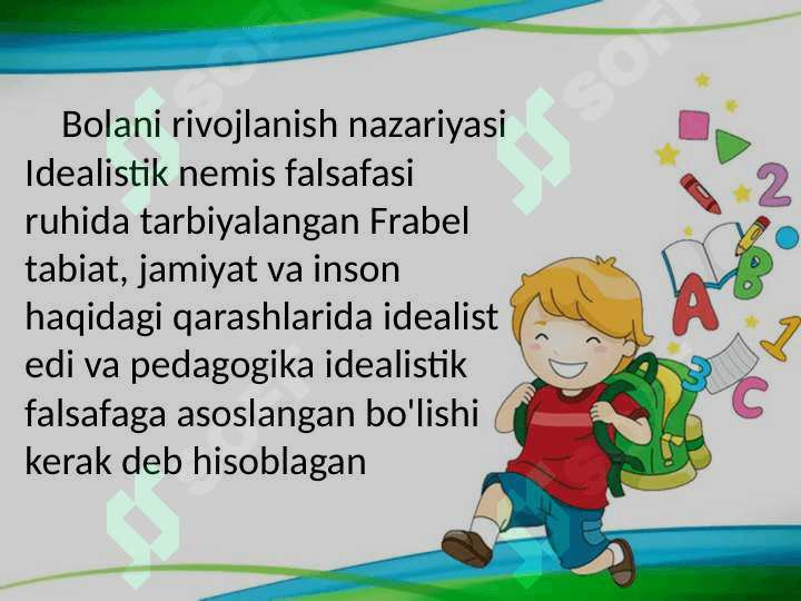 F.Frebelning didaktik tizimi va undan STEAM da foydalanish 3