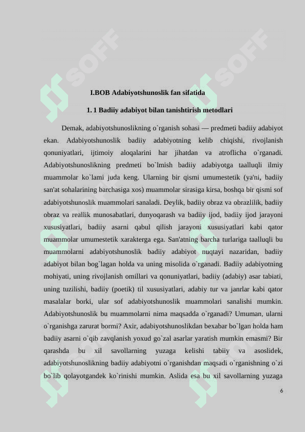 Badiiy adabiyot san’at turi sifatida Kurs ishi 6