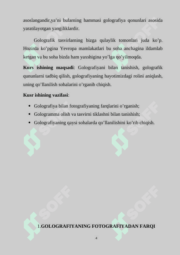 Golografiya va uni olish usullari 4