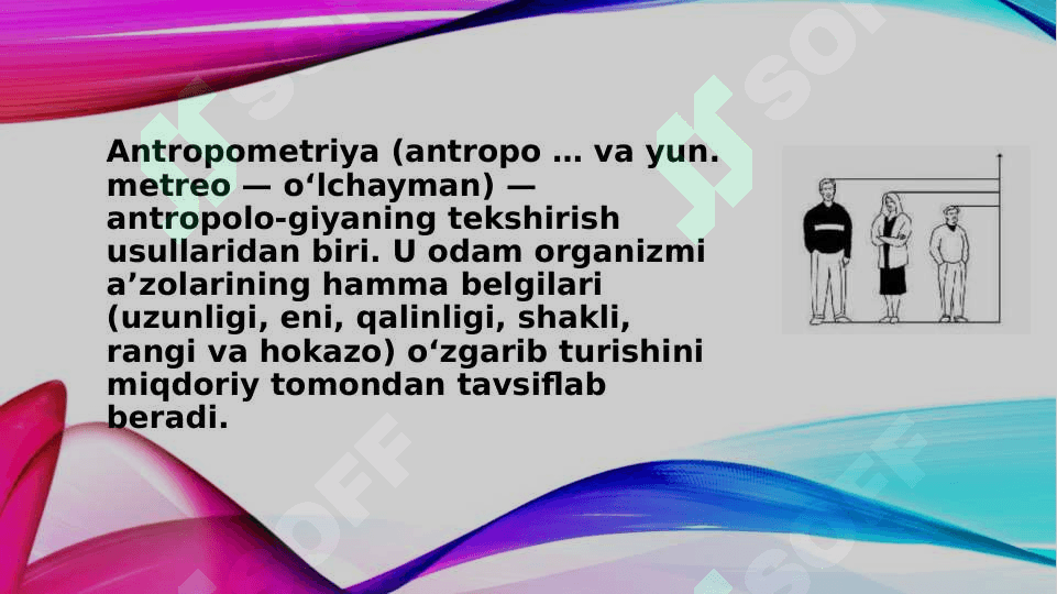 Antropometrik ko'rsatgichlarni aniqlash.Somatometrik ko'rsatgichlarni aniqlash 6