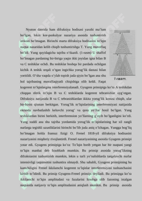 Zonali plastinkalarni o’rganish. 5