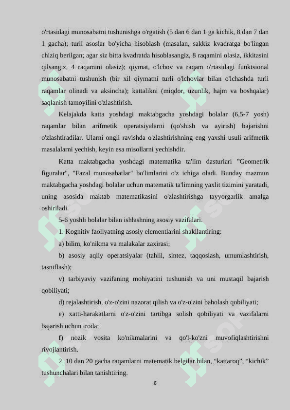 Matematikaga o’rgatishning zamonaviy  metodlari 7