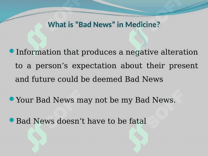 Giving bad news - principles of giving bad news 2