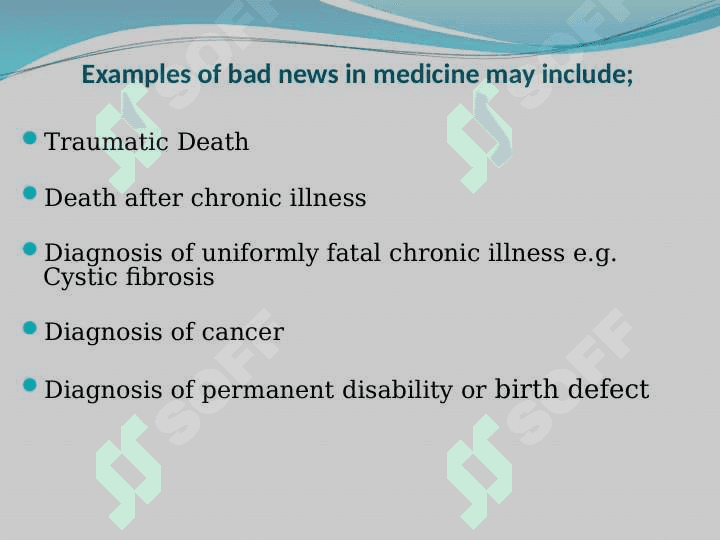 Giving bad news - principles of giving bad news 3