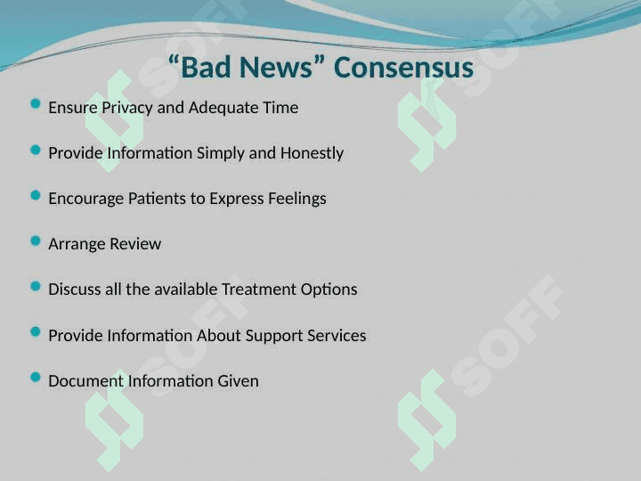 Giving bad news - principles of giving bad news 6
