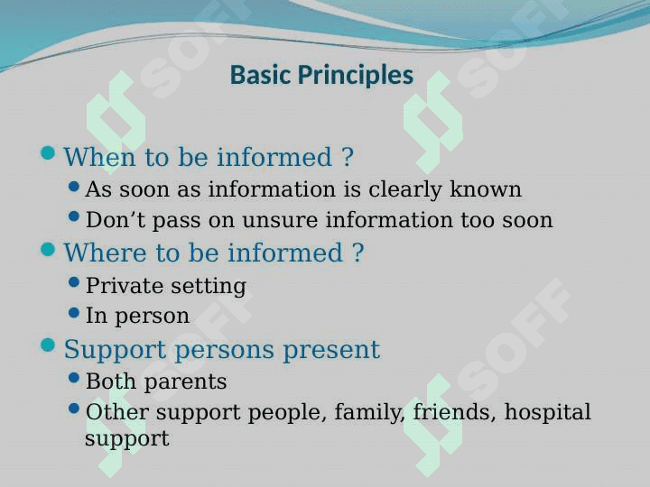 Giving bad news - principles of giving bad news 7