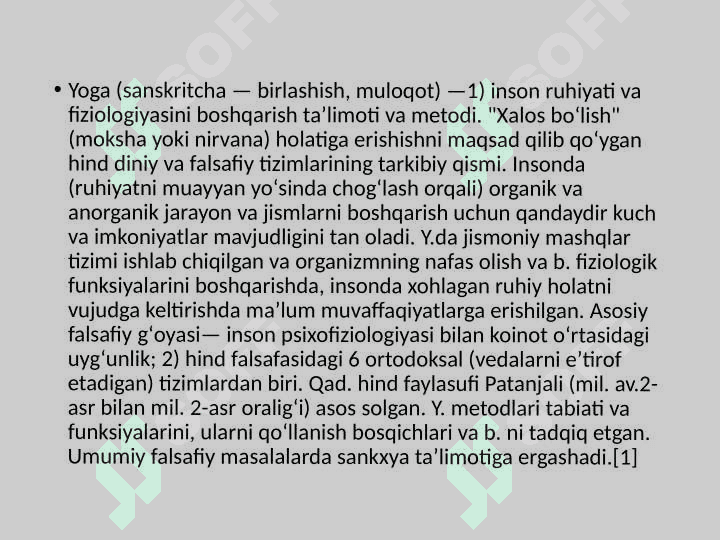 Yoga usuli kelib chiqishi va rivojlanishi 2