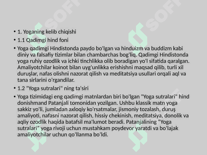 Yoga usuli kelib chiqishi va rivojlanishi 3