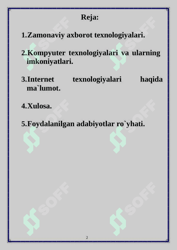 KURS ISHIInternet texnologiyalari haqida ma`lumot 2
