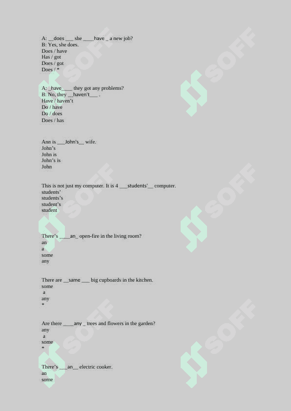 ingliz tili test grammatika 3