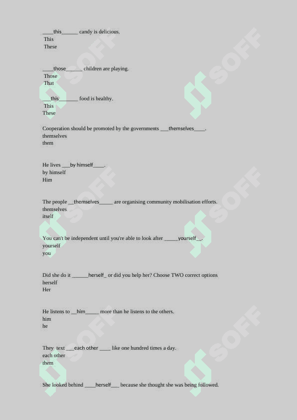 ingliz tili test grammatika 6
